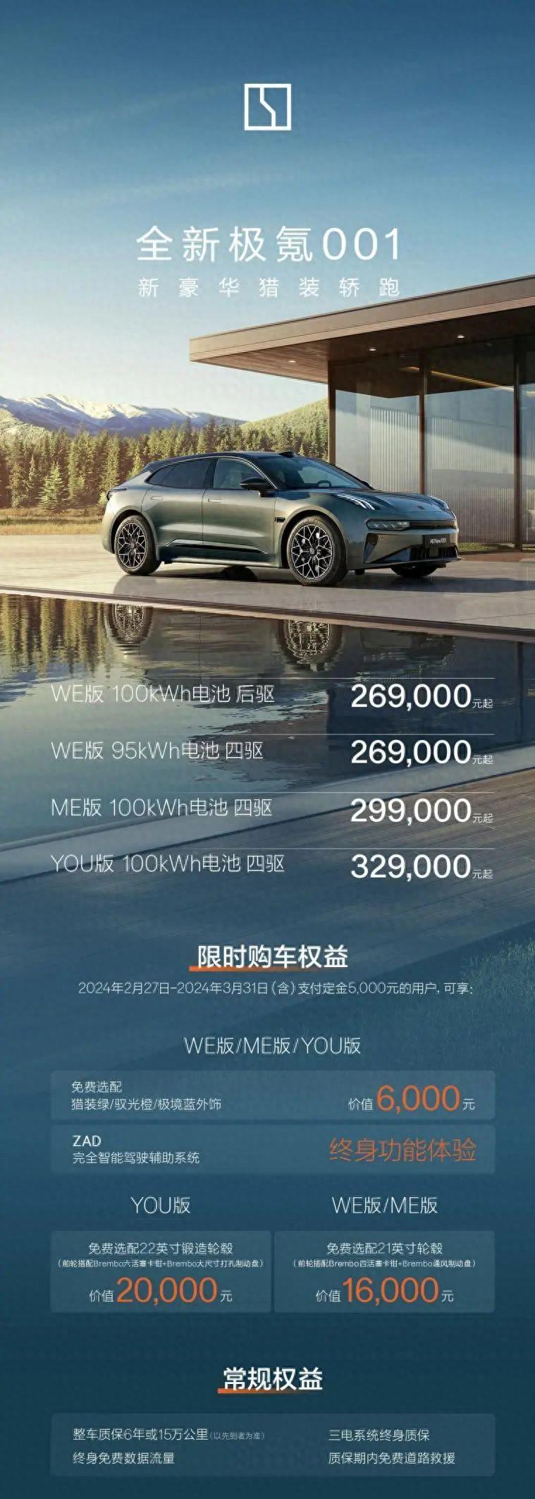 新款极氪001增配降价,谁能给一个再买特斯拉的理由?