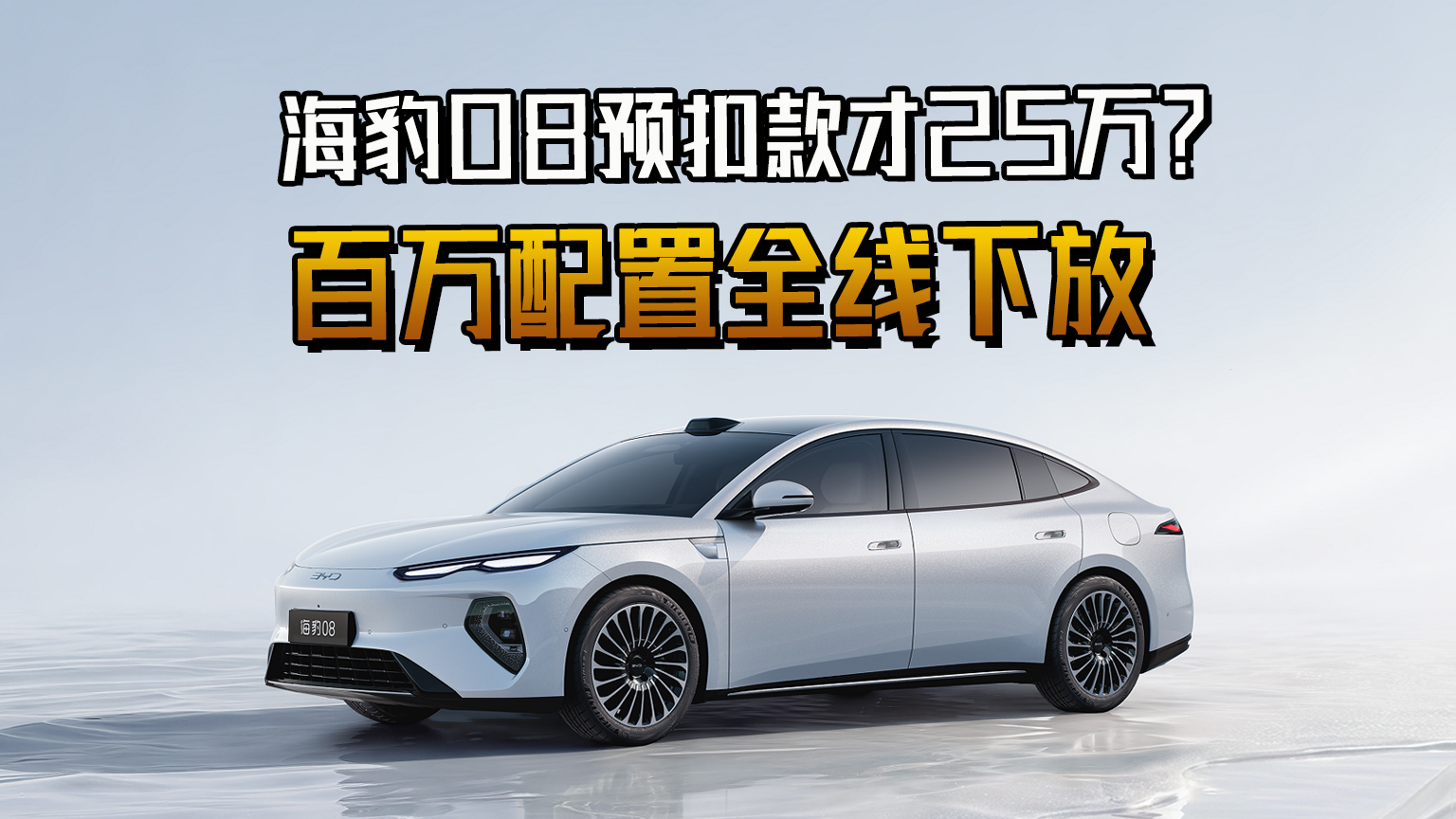 百万配置全线下放 海豹08预扣款才25万？