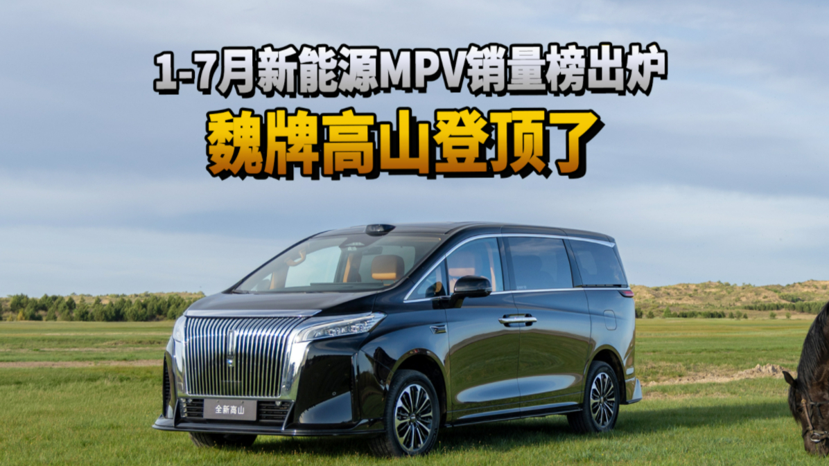 1-7月新能源MPV销量榜出炉,魏牌高山登顶了