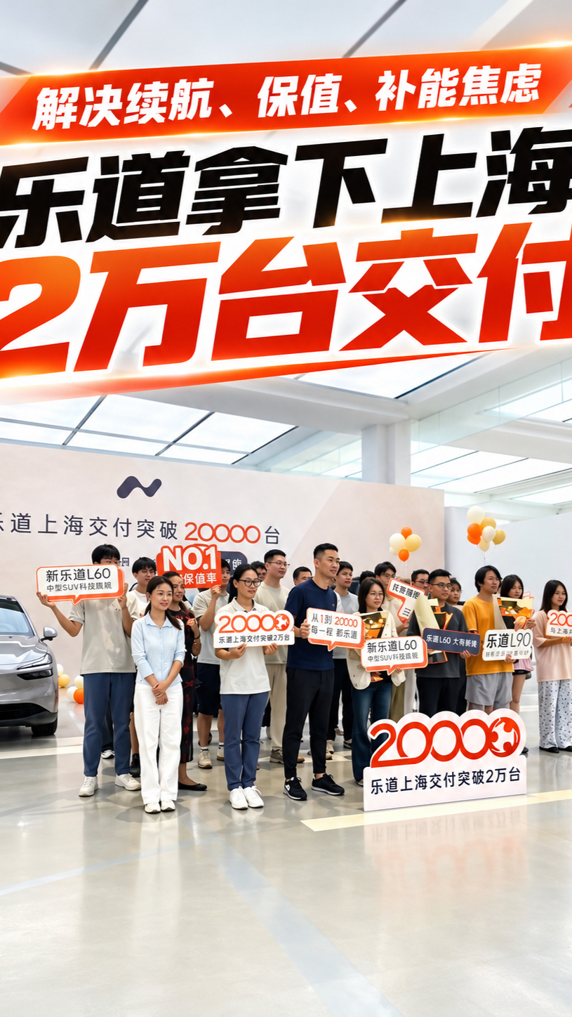 解决续航、保值、补能焦虑 乐道拿下上海2万台交付