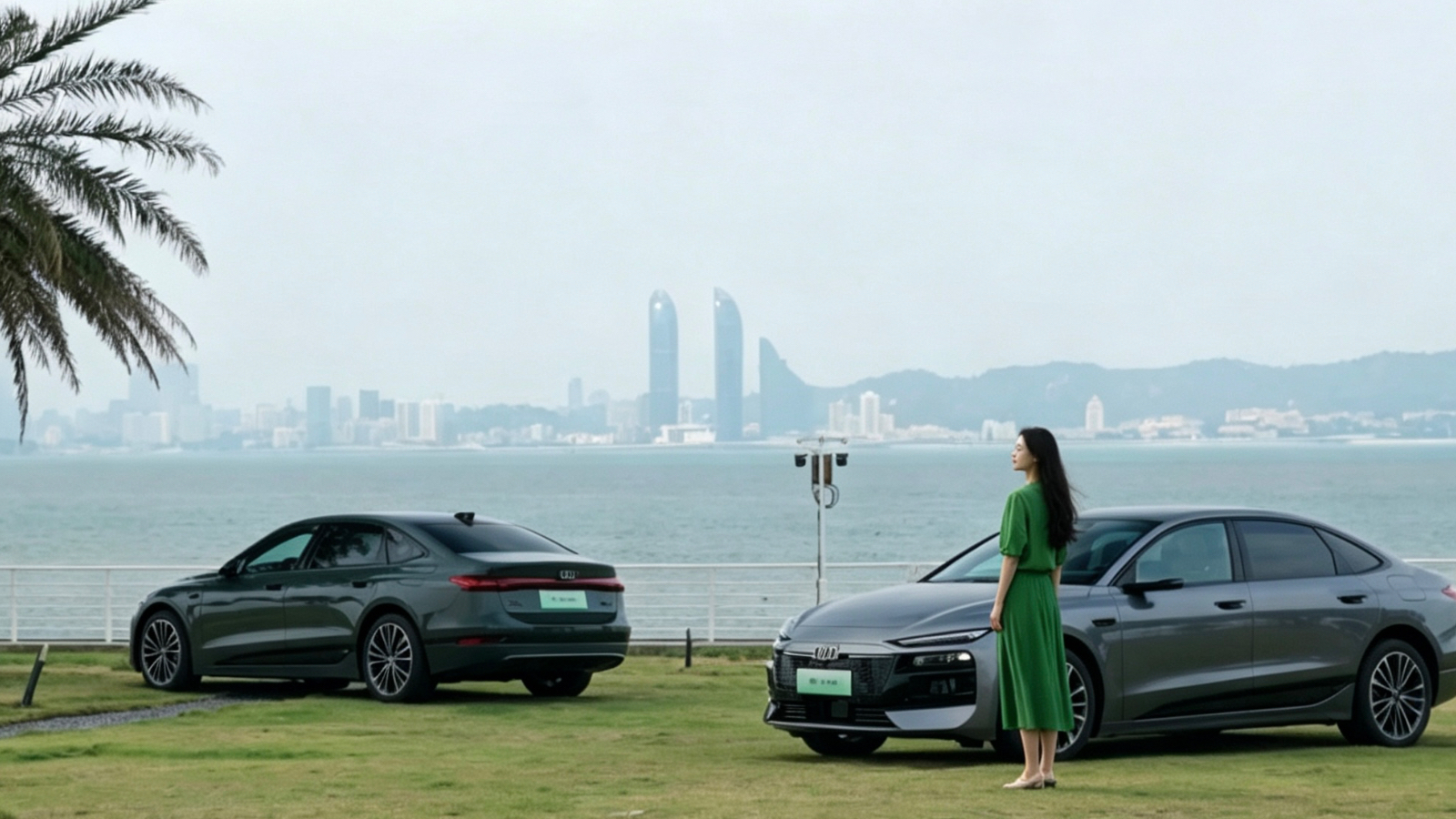 奥迪智电A6L e-tron:山海赴约,驾享青岛温柔晚风
