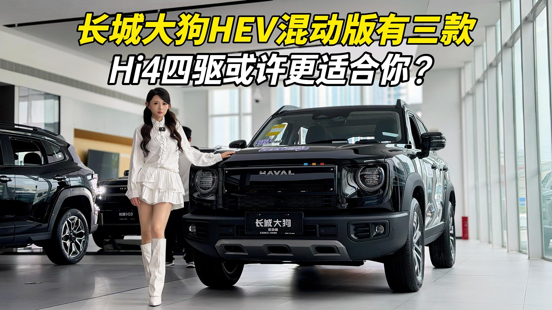 探店长城大狗HEV混动版丨共有三款，Hi4四驱才是隐藏的狠角色？